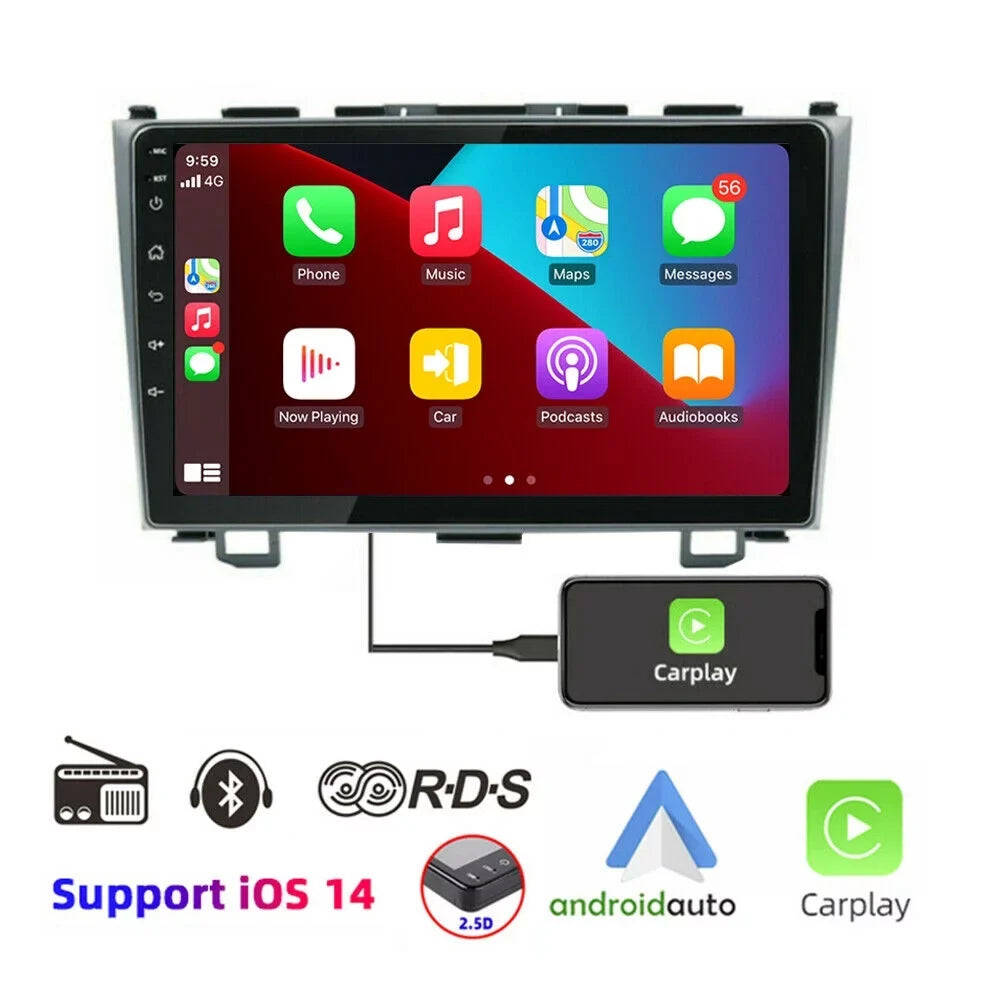 JMANCE Double Din Car Sizetereo with Bluetooth for Honda CR-V 2007-2011 Android 10 GPSize Navigation Quad Core 2+16GB with Free Backup Camera