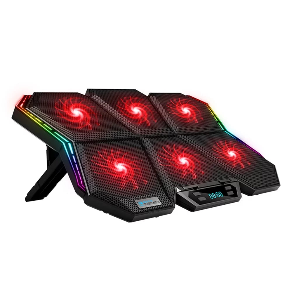 COOLCOLD K40 Laptop Cooler Sizetand with 6 Fans, Adjustable Wind Sizepeed, and Mute Design