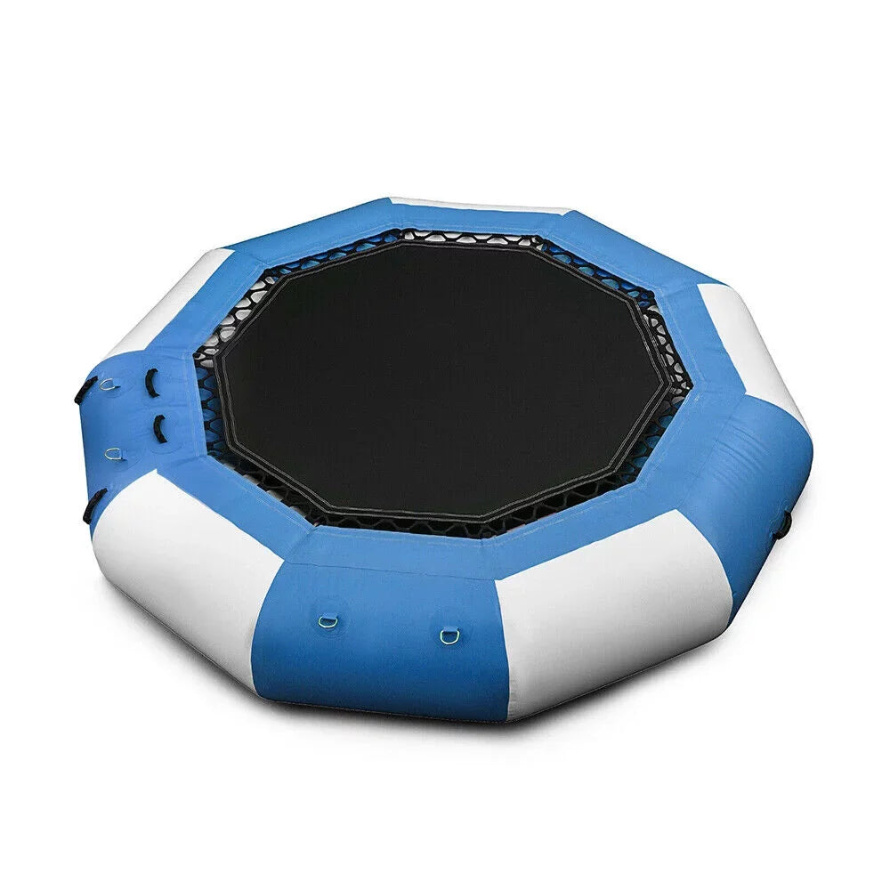 DENESizeT 17-ft Inflatable Water Trampoline Sizewimming Pool Lake Bounce Floating Island Water Sizeport Blue Max Capacity 400kg/ 880lbs