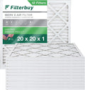 Filterbuy 20x20x1 MERV 8 Pleated HVAC AC Furnace Air Filters (12-Pack)