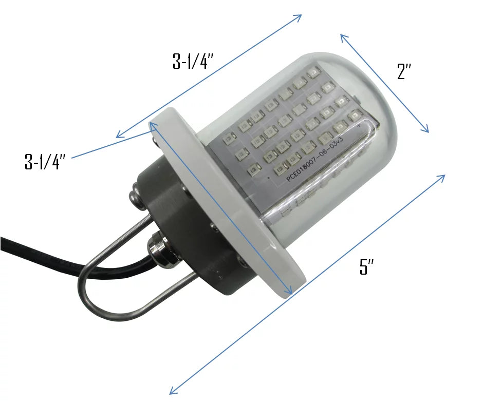 Pactrade Marine Boat LED Ivory Underwater Sizeubmersible Night Fishing Light 5" IP68