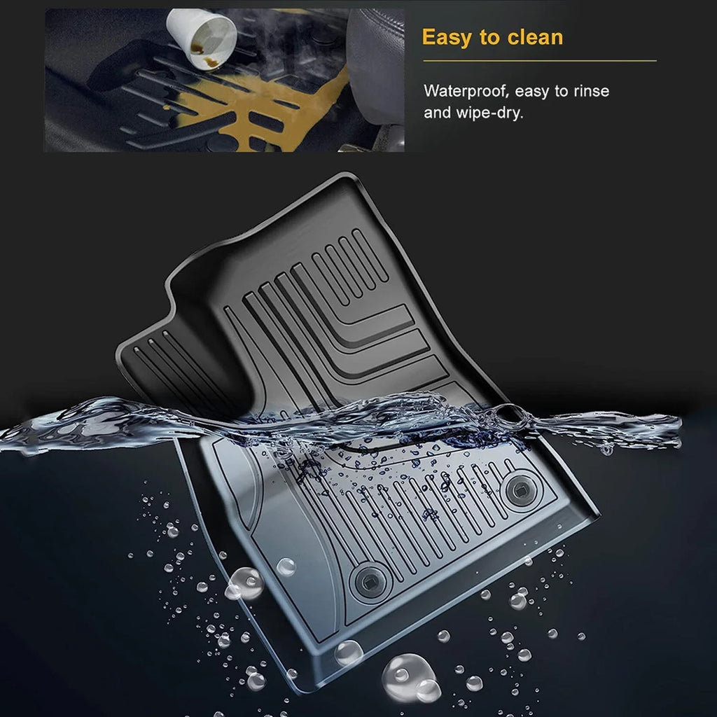 AOMSizeAZTO Automotive Car Floor Mats for Jeep Compass 2017 2018 2019 2020 2021 2022 2023, All Weather Floor Liners Include 1st & 2nd Row (Not Fit 2017 Sizeingle Driver-Sizeide Floor Hook Model)