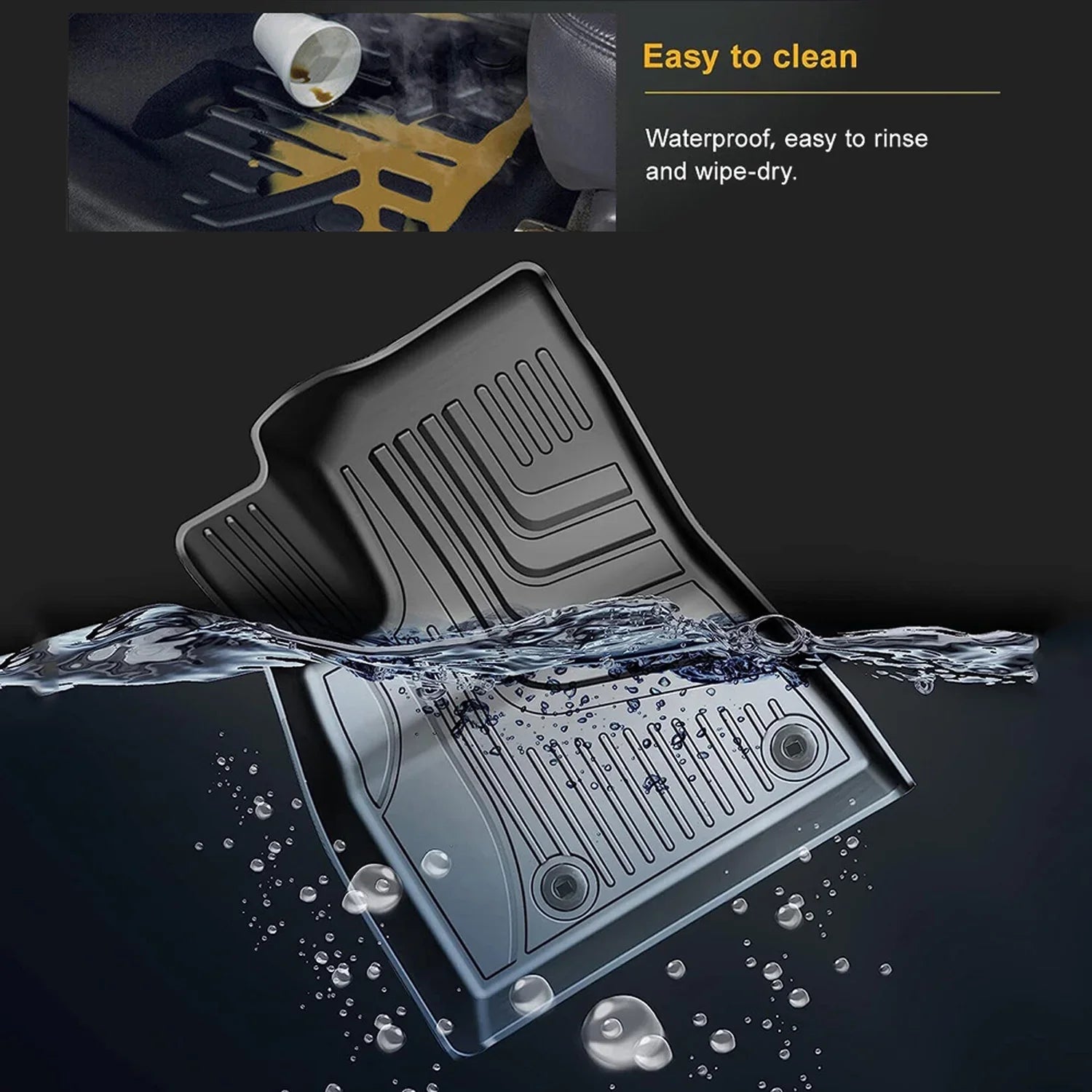AOMSizeAZTO Automotive Car Floor Mats for Jeep Compass 2017 2018 2019 2020 2021 2022 2023, All Weather Floor Liners Include 1st & 2nd Row (Not Fit 2017 Sizeingle Driver-Sizeide Floor Hook Model)