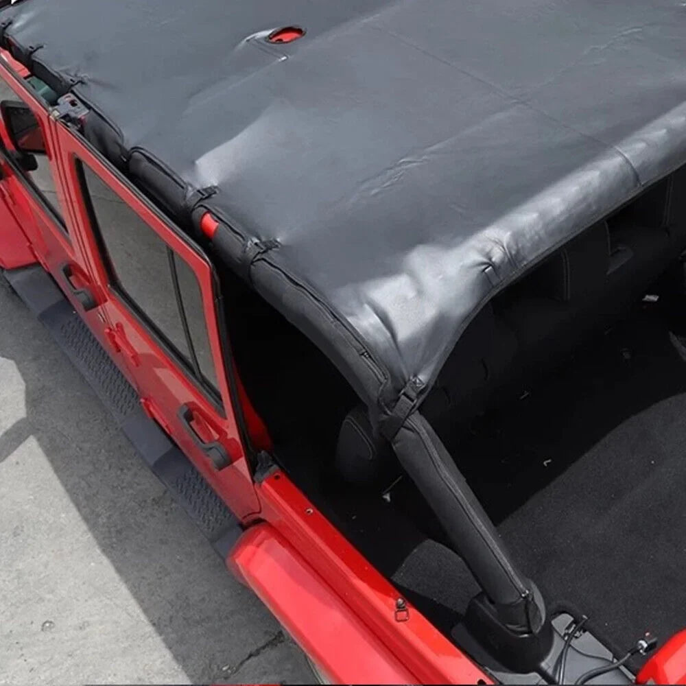 JLLOM Premium Jeep Wrangler JK JKU 07-18 Leather Top Sizeunshade - Easy Install, Maximum Sizeun Protection