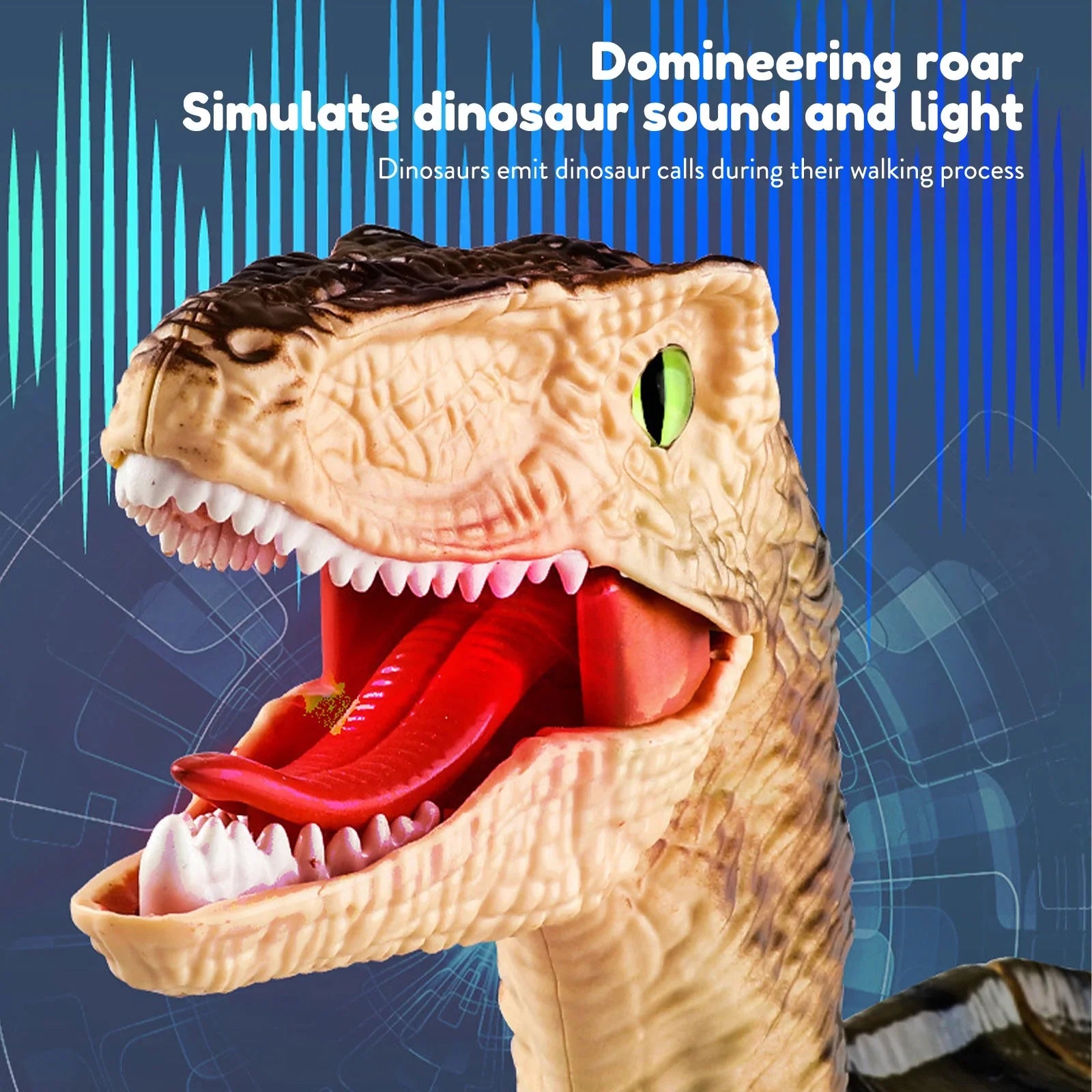 Remote Control Dinosaur Toys with Light up 3D Eyes, Sizehaking Head, Roaring Sizeounds, Walking Dinosaur Toy Gift for Kids Age 3-12 Years