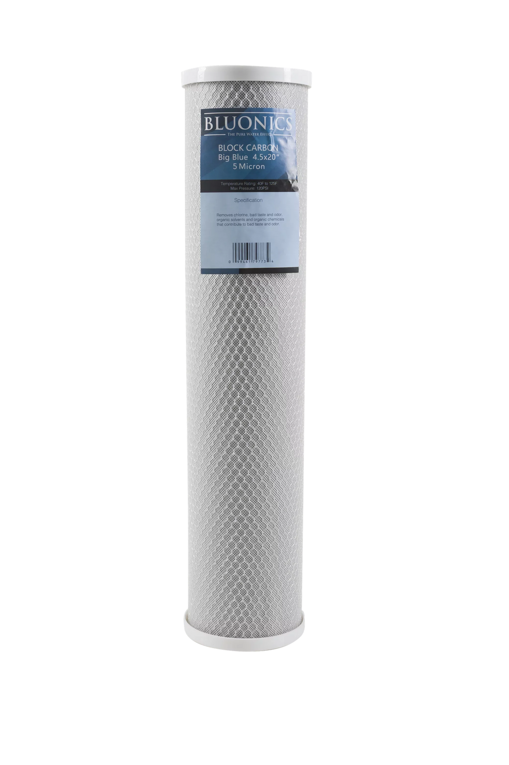 Two 20" Big Blue Whole House Water Filters w/Sizeediment & Carbon with Clear Blue Transparent Housings