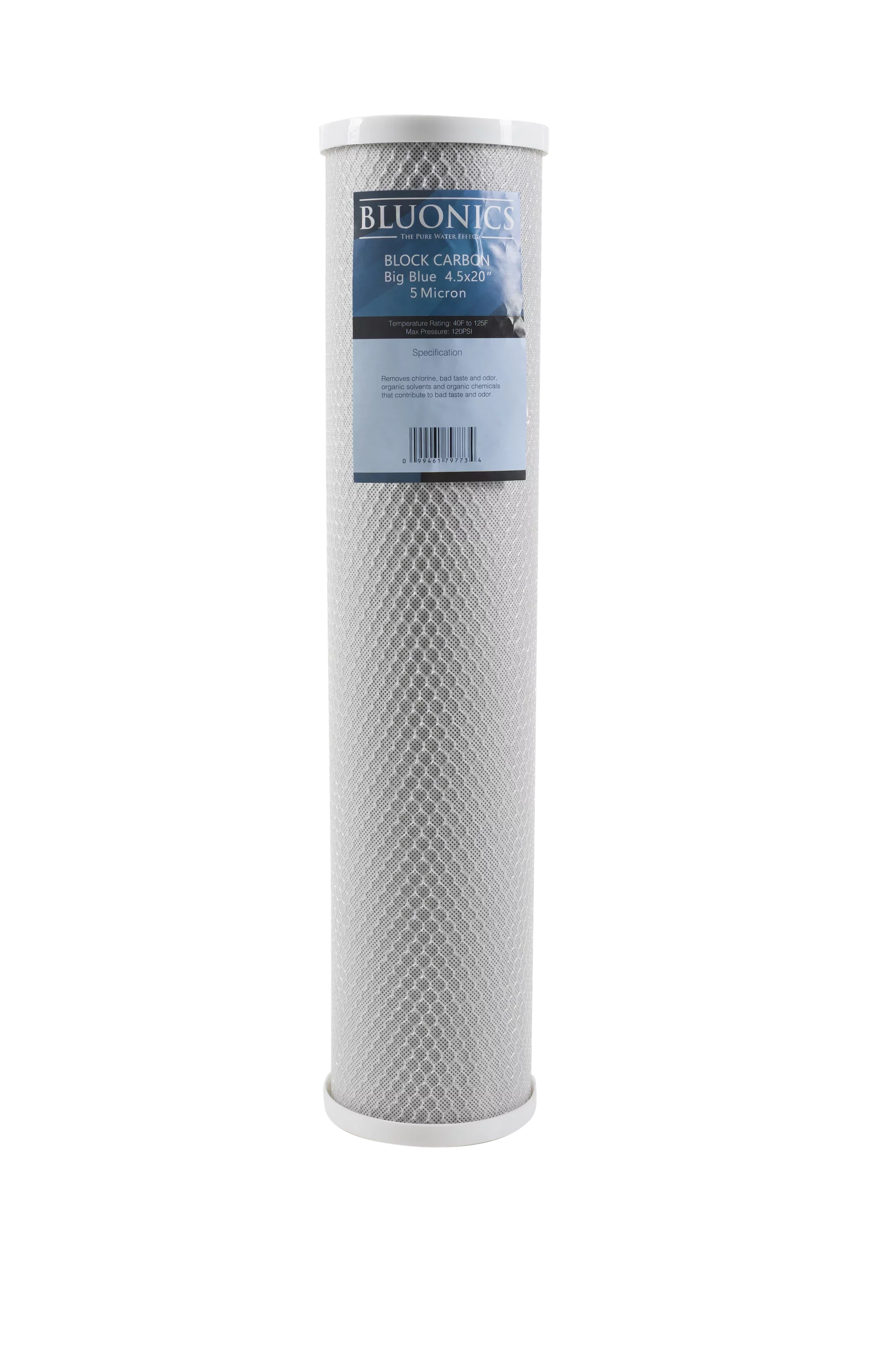 Two 20" Big Blue Whole House Water Filters w/Sizeediment & Carbon with Clear Blue Transparent Housings