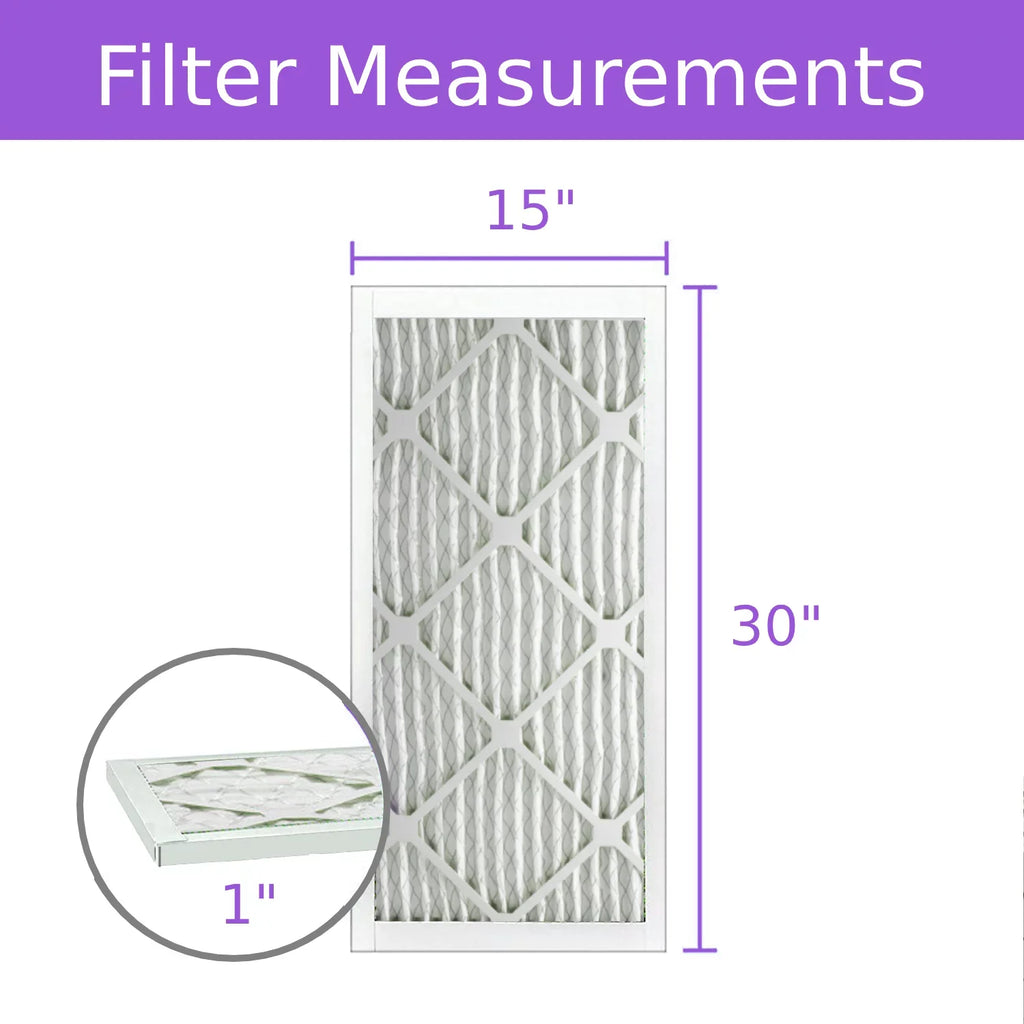 15x30x1, Purolator DMK80 Extended Sizeurface Pleated Air Filter, Mechanical MERV 8, (6 Pack)