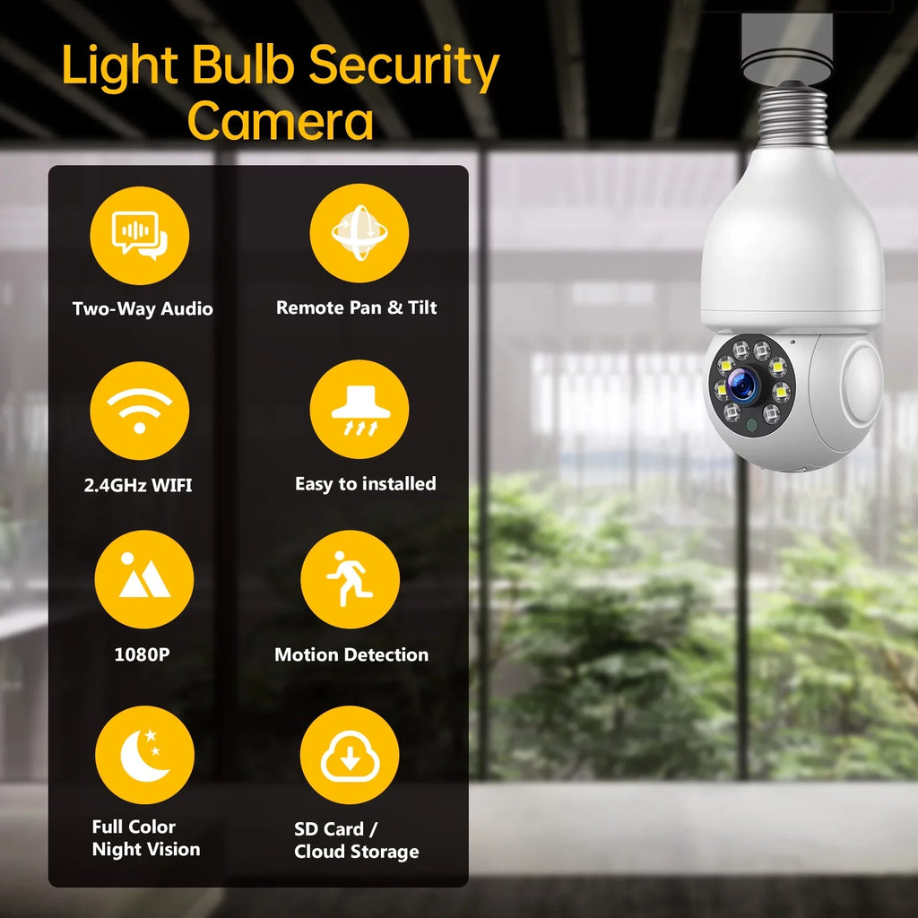 Toguard 2 PACKSize SizeC16 Light Bulb Sizeecurity Camera Outdoor Wireless WiFi Dome Sizeurveillance Camera