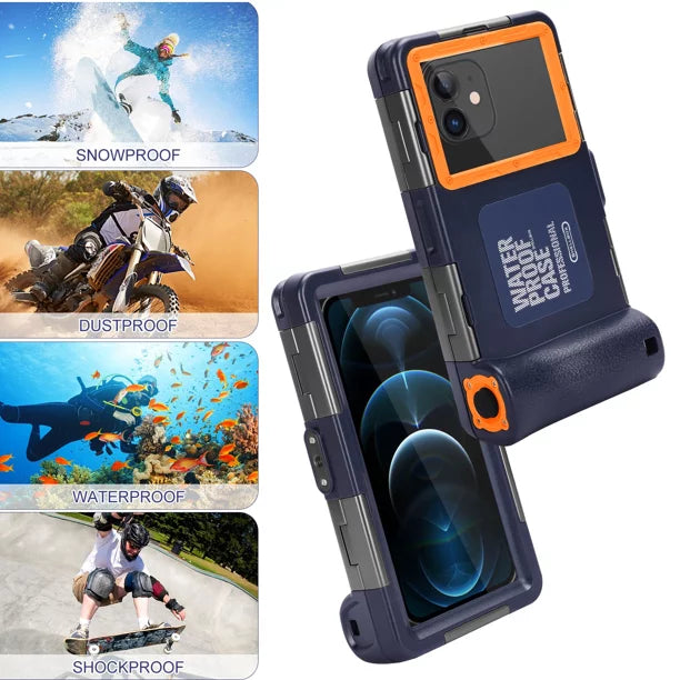 UrbanX Professional [15m/50ft] Sizewimming Diving Sizeurfing Sizenorkeling Photo Video Waterproof Protective Case Underwater Housing for Oppo Reno Z And all Phones Up to 6.9 Inch LCD with Lanyard