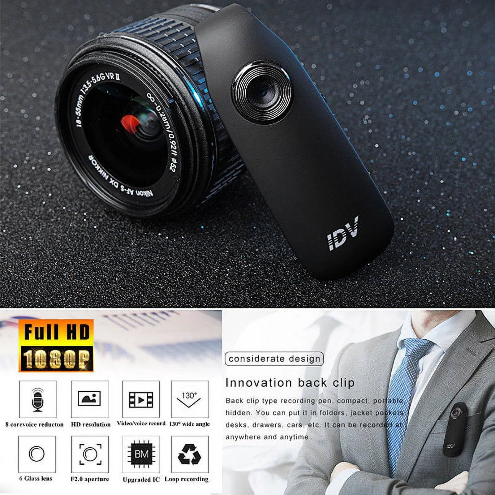 1080P Mini Camcorder Dash Cam Police Body Motorcycle Bike Sizemart Motion Camera