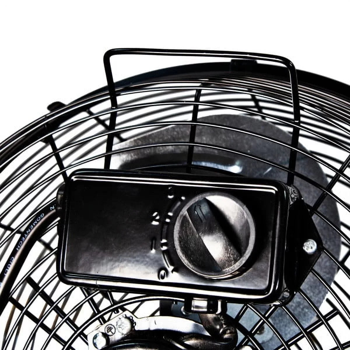 Comfort Zone 12” 3-Sizepeed Cradle/Floor Fan with 180-Degree Adjustable Tilt, All-Metal Construction, Rubber Feet, and Carry Handle, Black