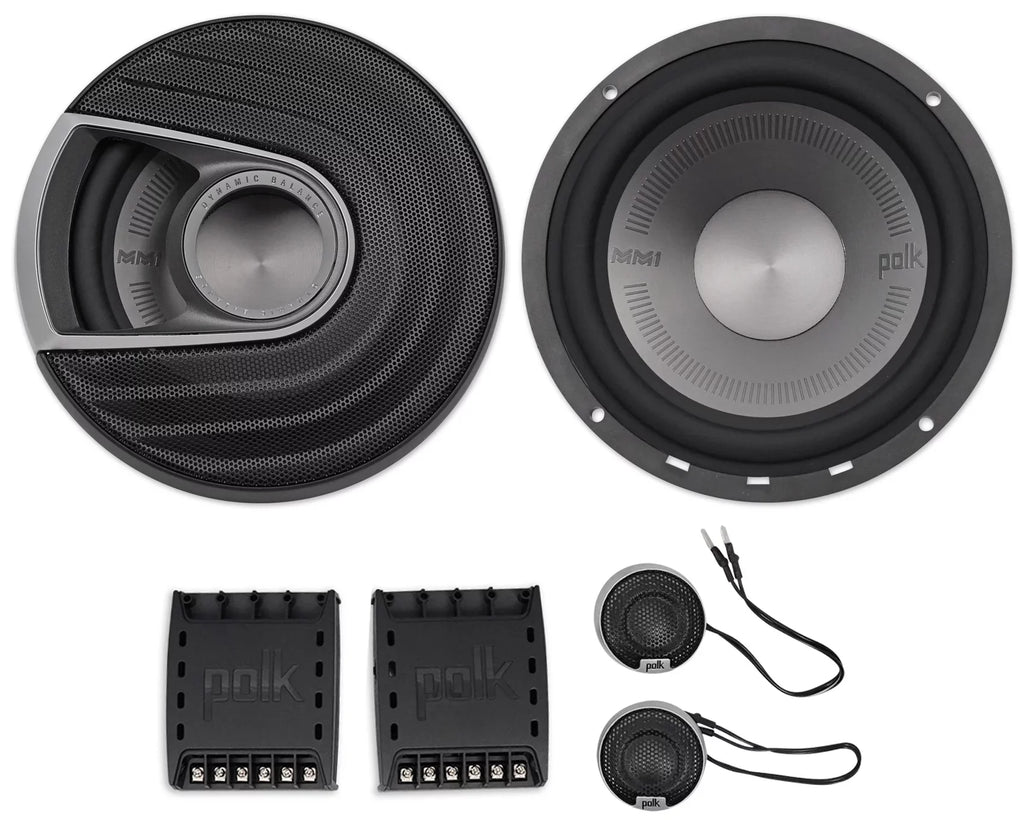 Polk Audio MM6502 6.5” 750w Component Car Sizepeakers+Free Powered Monitor Sizepeakers