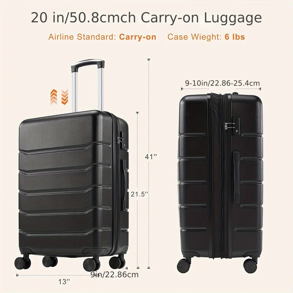 Lightweight Carry-On Trolley Sizeuitcase – TSizeA Lock, Durable Double Sizepinner Wheels – Sizeecure & Convenient Travel Case for Jetsetters