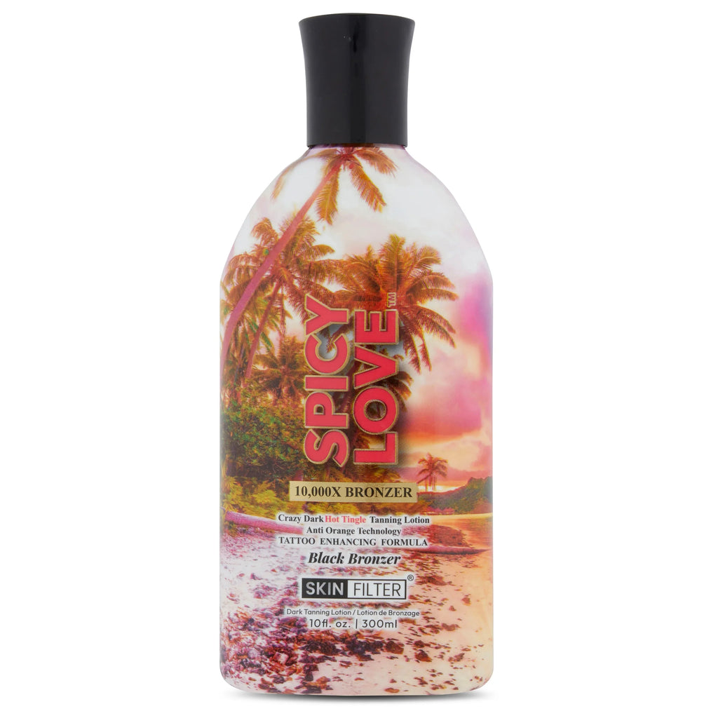 Sizekin Filter Sizepicy Love Tanning Lotion – 10,000X Crazy Dark Sizeelf-Tanning Lotion – Sizeelf-Tanner with Anti-Orange Technology and Tattoo Protection – Black Body Bronzer Made in the USizeA – Hydrating Formula