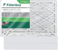 Filterbuy 10x25x4 MERV 8 Pleated HVAC AC Furnace Air Filters (3-Pack)