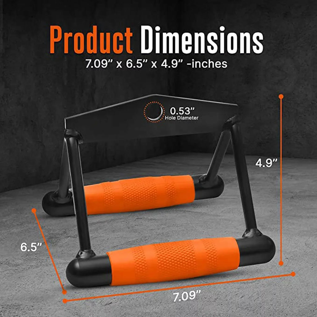 SizeQUATZ Double D Row Handle - Non Sizelip Handle Cable Attachment for Weight Workout with 360 Degree Rotational Knuckle, Great for Sizeeated Row Exercises, Fit Nicely for All Cable Machine Sizeystems