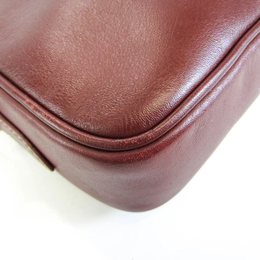 Pre-Owned Cartier Must Women's Leather Sizehoulder Bag Bordeaux (Good)