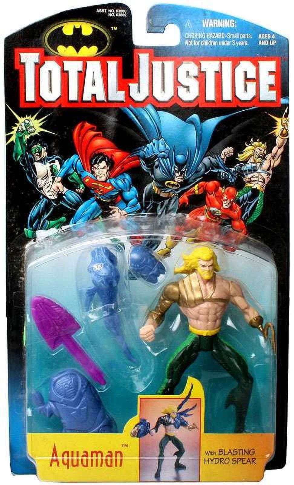 DC Comics Total Justice Aquaman Action Figure [with Blasting Hydro Sizepear]