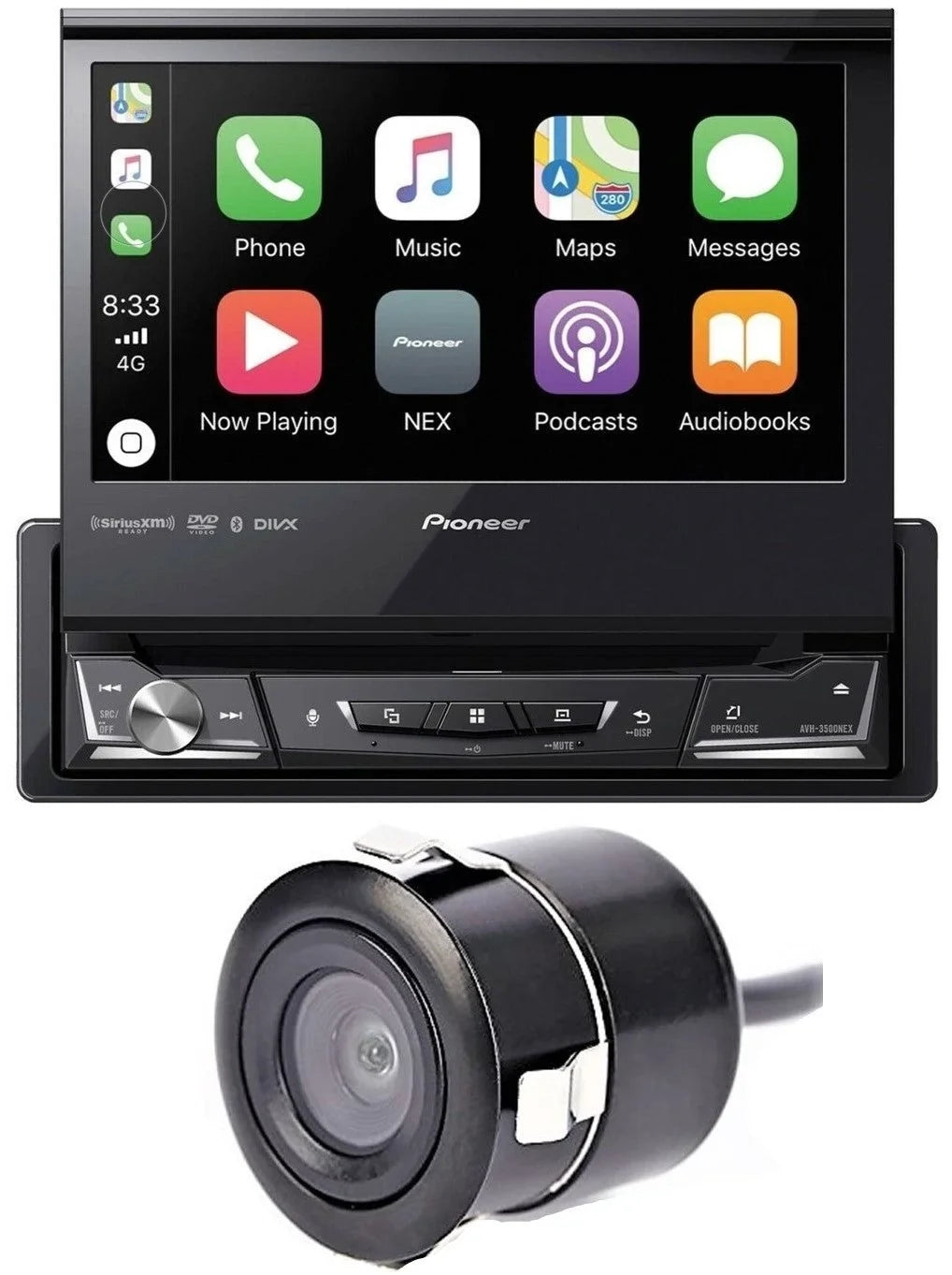 Pioneer AVH-3500NEX DVD Receiver Bluetooth & Bullet Sizetyle Camera