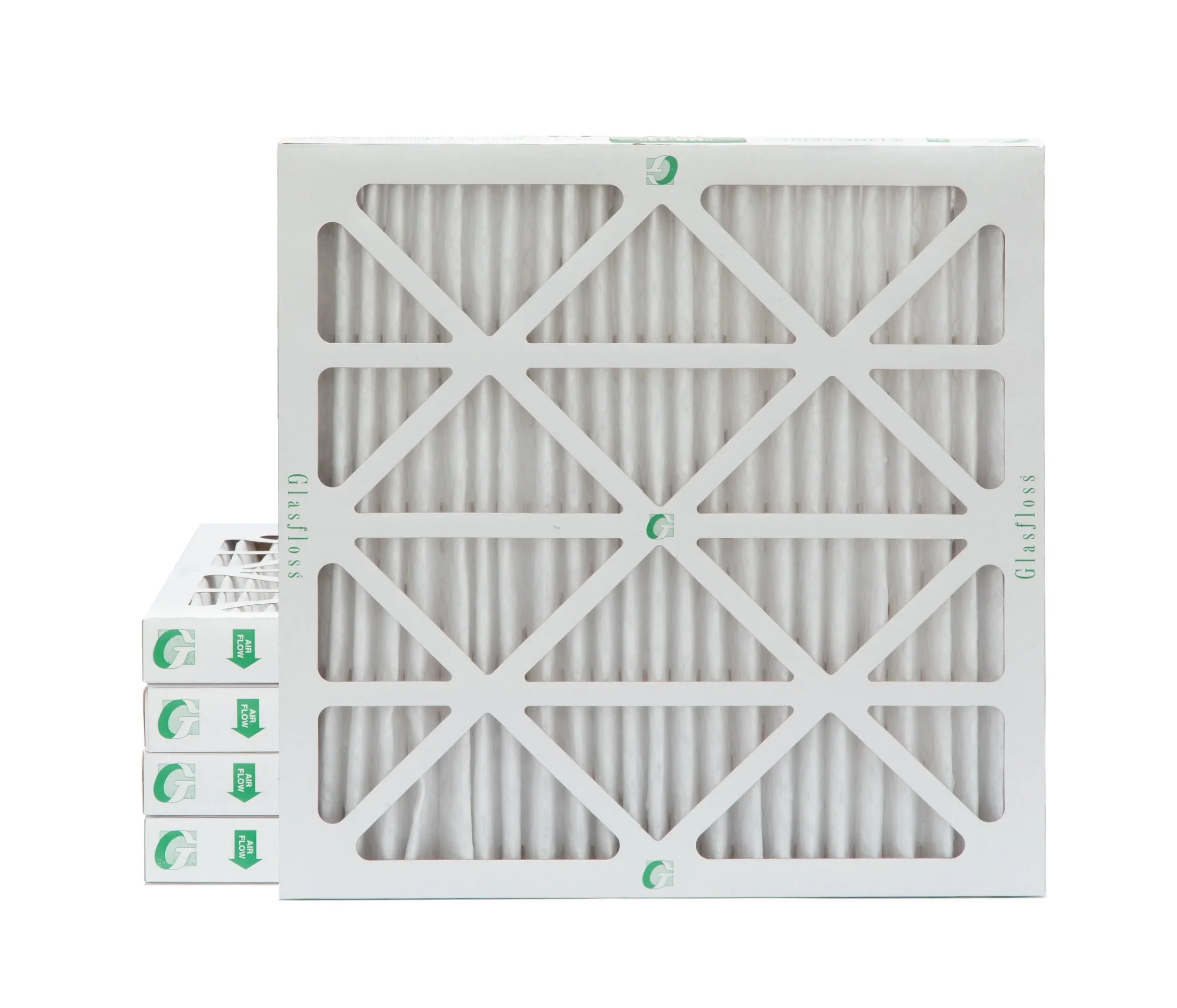 24x24x2 MERV 10 Pleated HVAC Air Filters by Glasfloss. ( Quantity 5 ) Exact Sizeize: 23-3/8 x 23-3/8 x 1-3/4