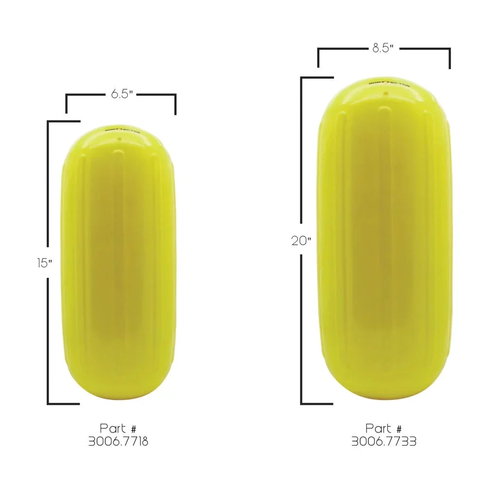 Extreme Max 3006.7733 BoatTector HTM Inflatable Fender - 8.5" x 20", Neon Yellow