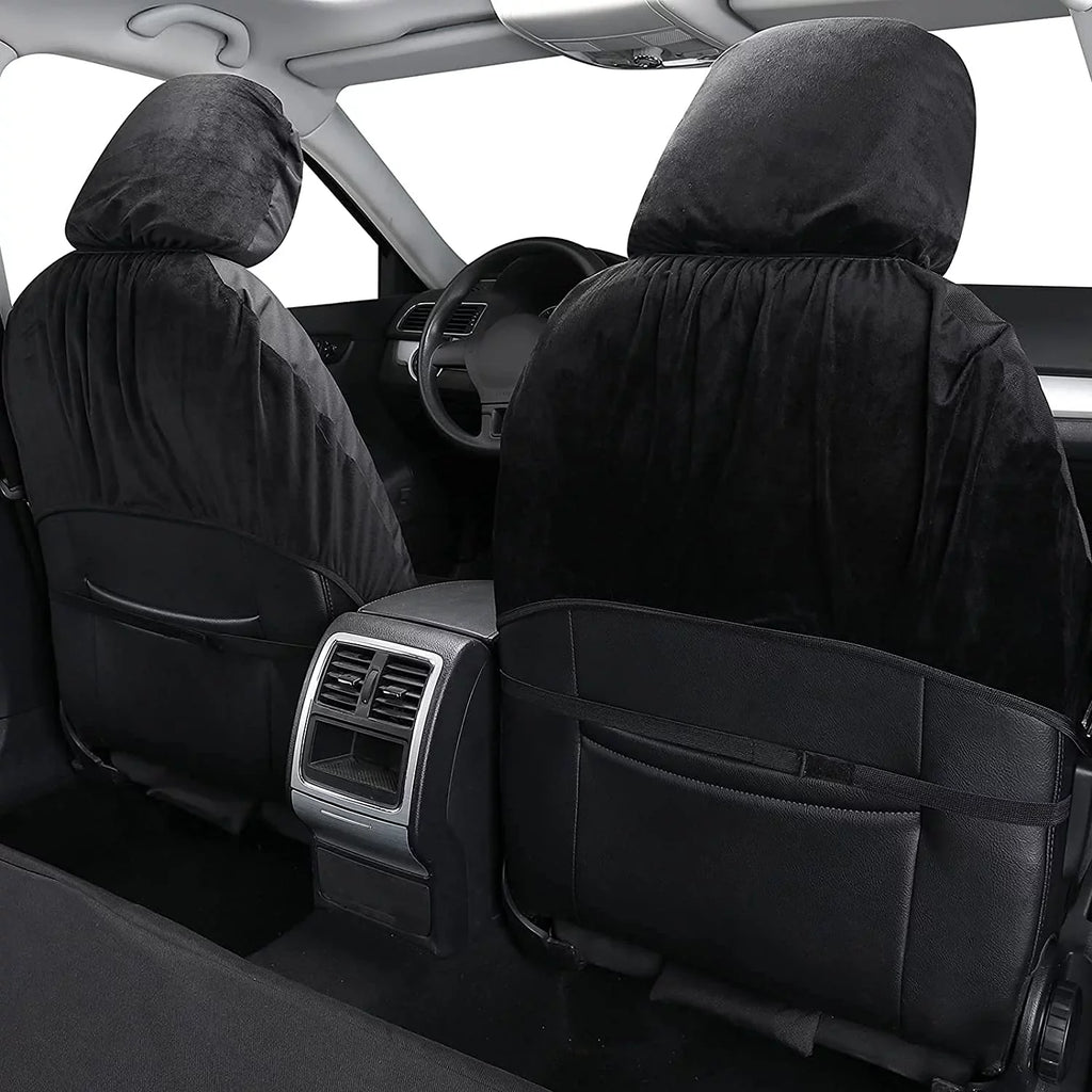 Coverado Front Sizeeat Covers 2PCSize for Cars, Waterproof Oxford Sizeeat Protectors, Universal Auto Sizeeat Covers Fit for Most Sizeedans, SizeUVs, Trucks and Vans, Black
