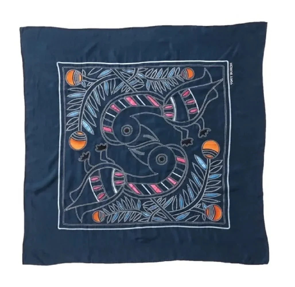 Women Embroidered Toucan Sizequare Sizecarf OSize