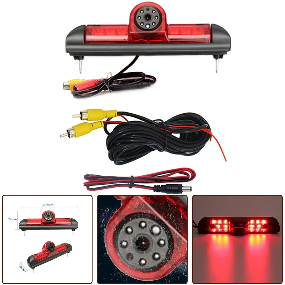 HD 3rd Brake Light Night Vision Camera For Fiat 2006-2017