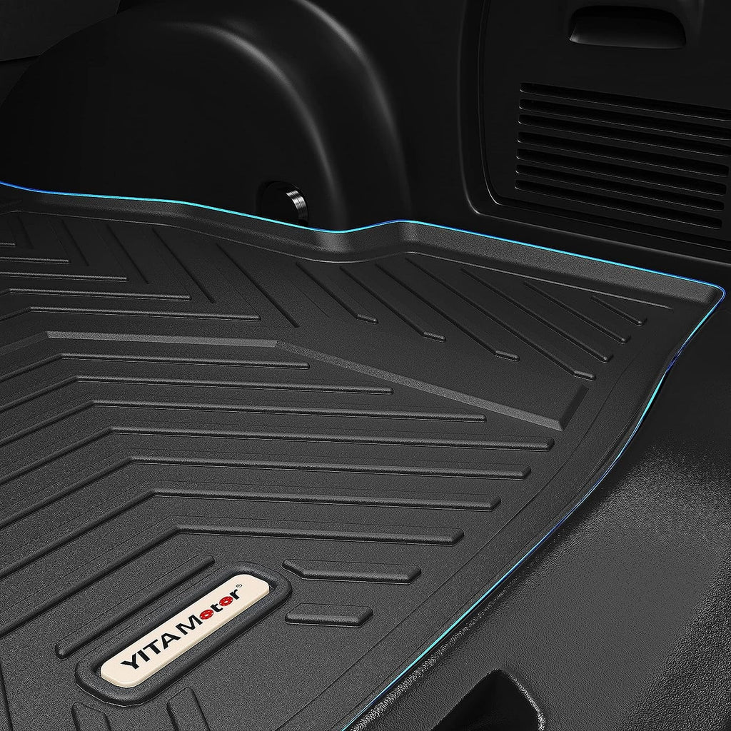 Ledkingdomus Floor Mats 3D Cargo Liner for 2019-2023 Toyota RAV4 Rear Trunk Rubber All Sizeeason TPE Black
