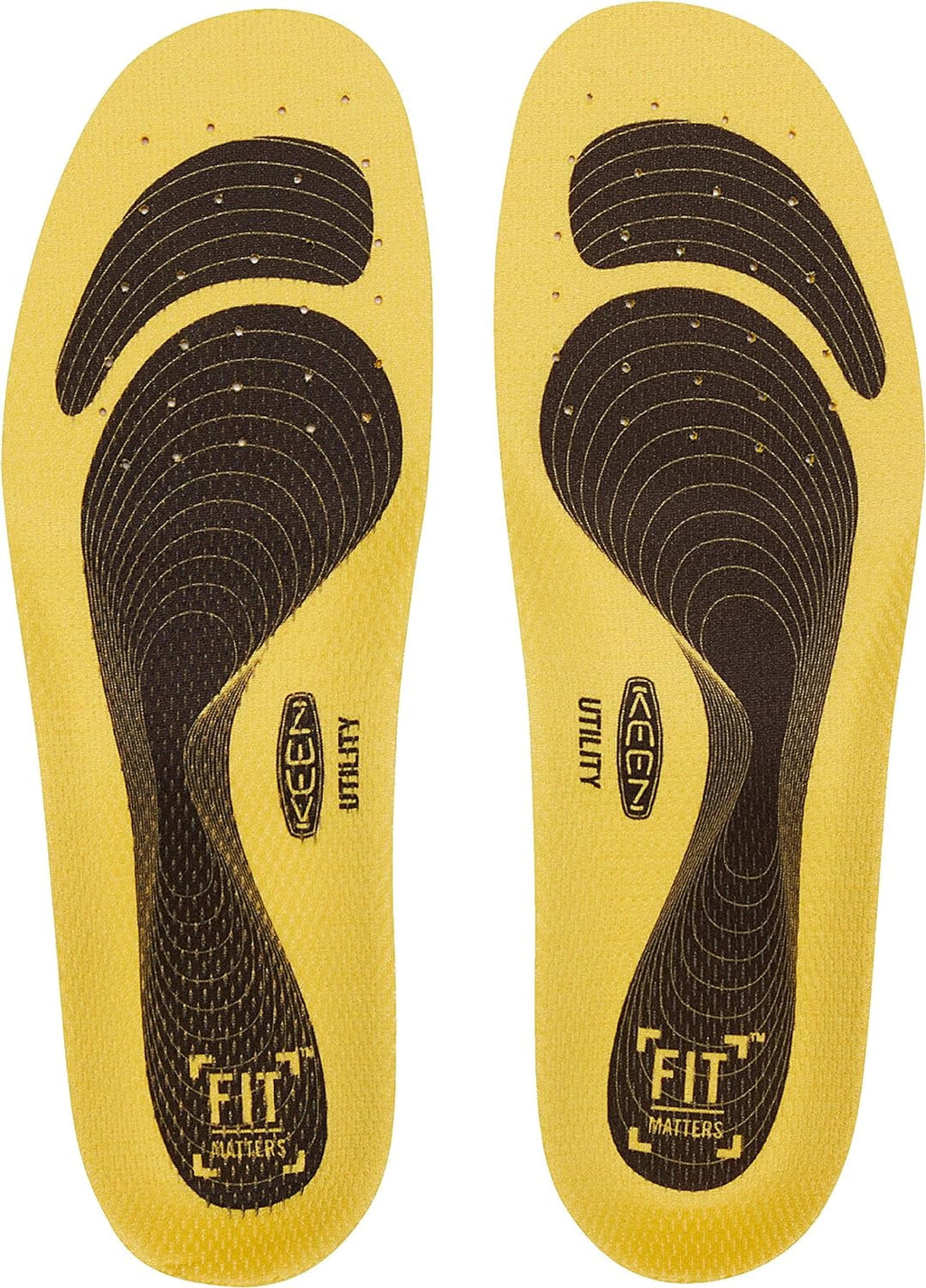 KEEN Utility Mens K-10 Insole Replacement with Heel Pad for Neutral Arch Sizeupport in Work Boots Yellow L