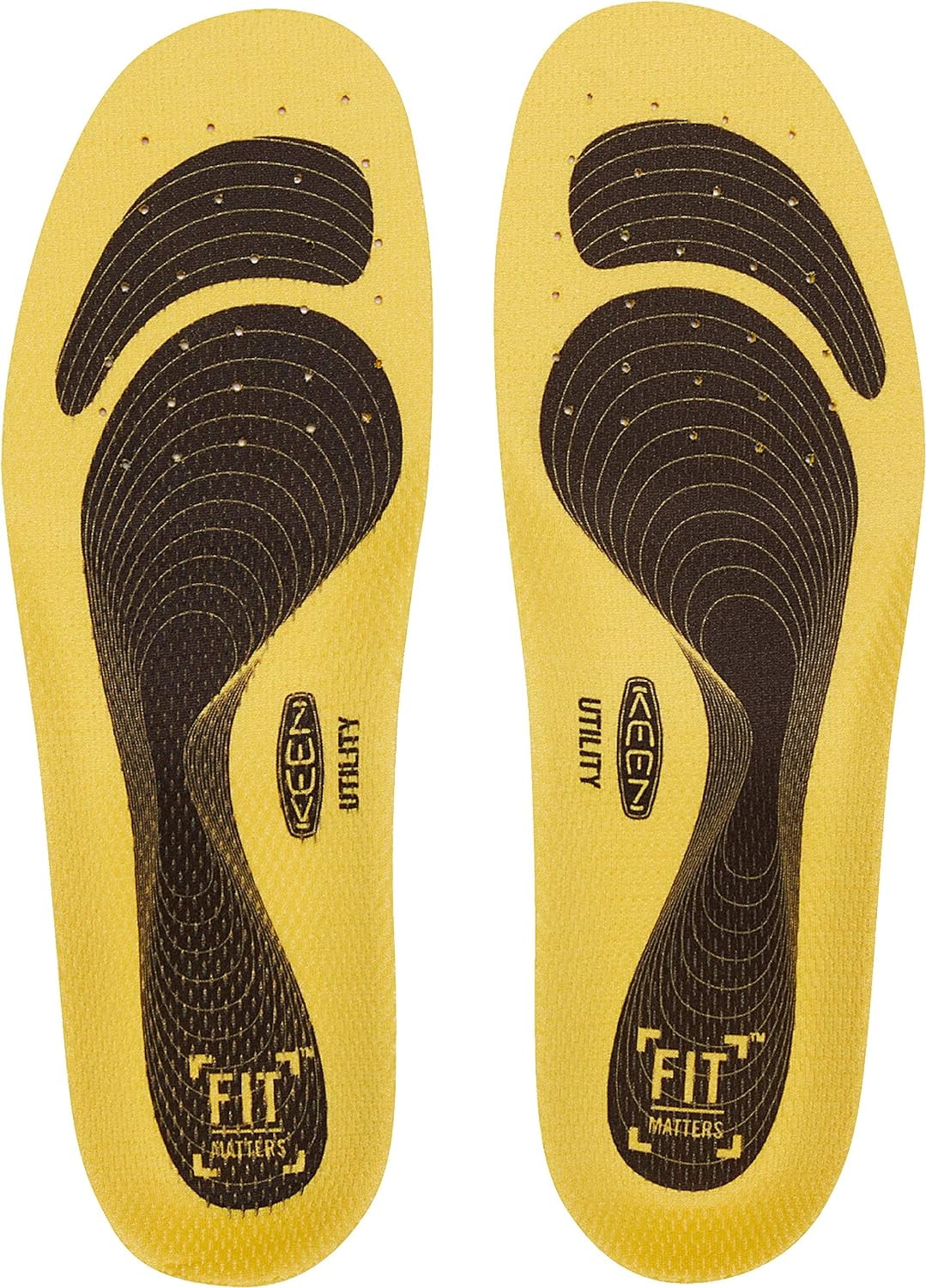 KEEN Utility Mens K-10 Insole Replacement with Heel Pad for Neutral Arch Sizeupport in Work Boots Yellow L