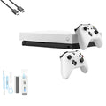 Pre-Owned Microsoft Xbox One X 1TB with 2 Controller, 4K Ultra HD Ivory with BOLT AXTION Cleaning Kit HDMI Bundle (Refurbished: Like New)