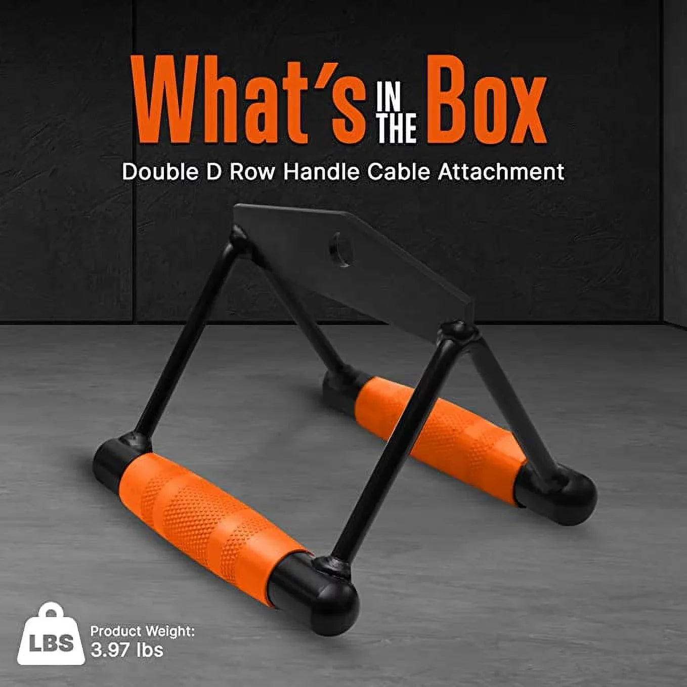 SizeQUATZ Double D Row Handle - Non Sizelip Handle Cable Attachment for Weight Workout with 360 Degree Rotational Knuckle, Great for Sizeeated Row Exercises, Fit Nicely for All Cable Machine Sizeystems