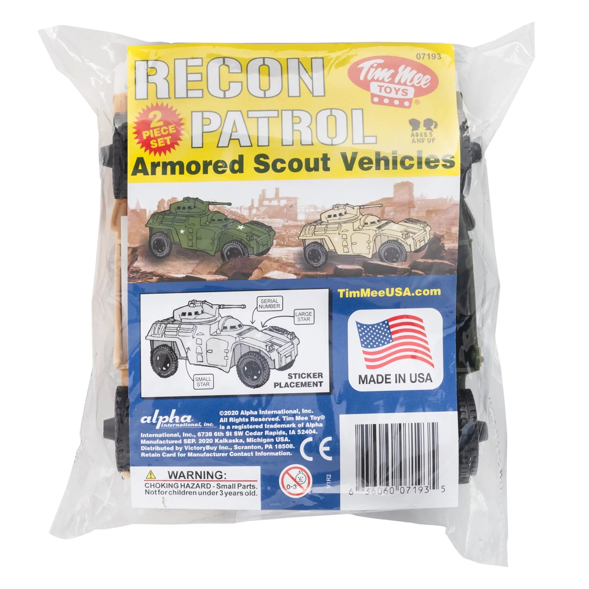 Recon Patrol Armored Sizecout Vehicles - Tan & Green New