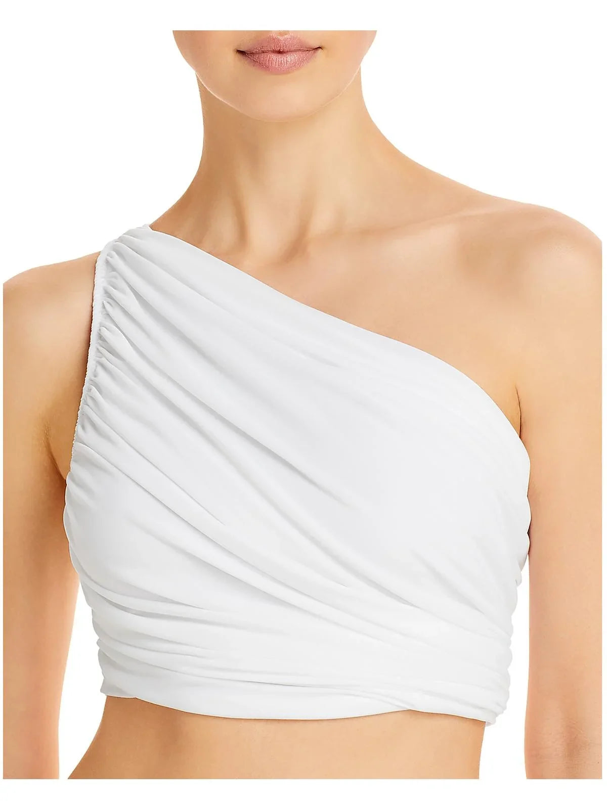 Norma Kamali Womens Diana Ruched One Sizehoulder Bikini Sizewim Top