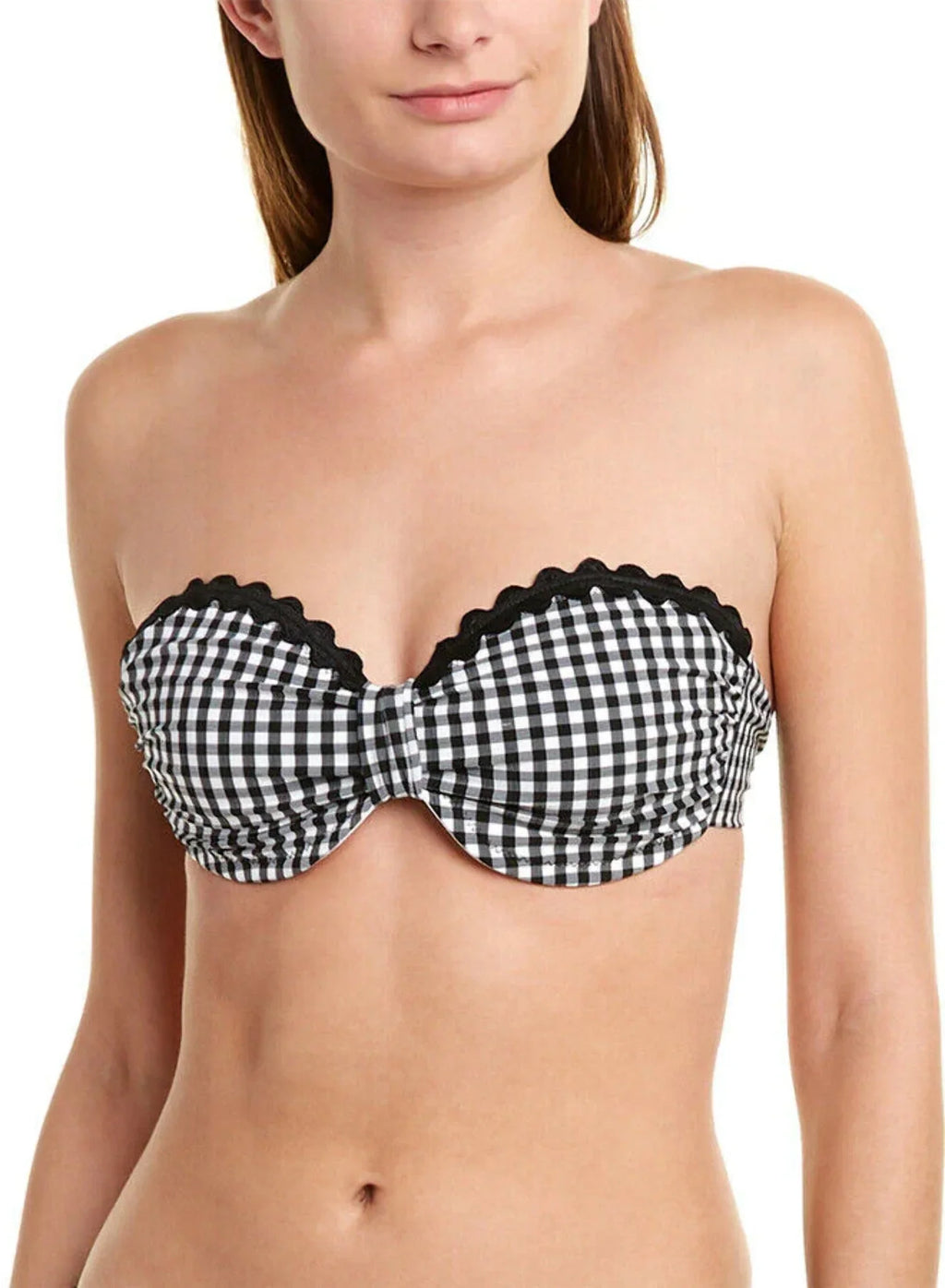 Sizehoshanna Sizecalloped Bandeau Bikini Top