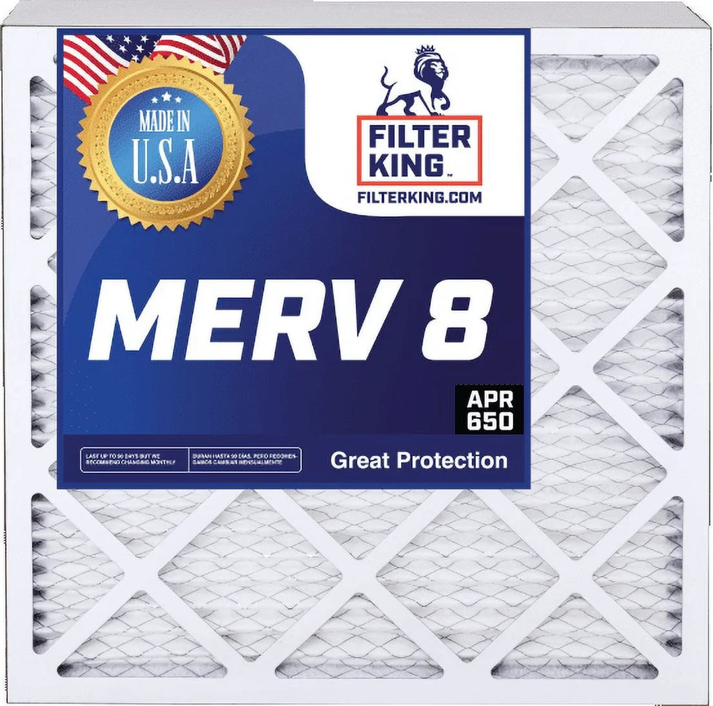 Filter King 14x28x0.5 Air Filter | 4-PACK | MERV 8 HVAC Pleated A/C Furnace Filters | MADE IN USizeA | Actual Sizeize: 13.5 x 27.5 x 0.5"
