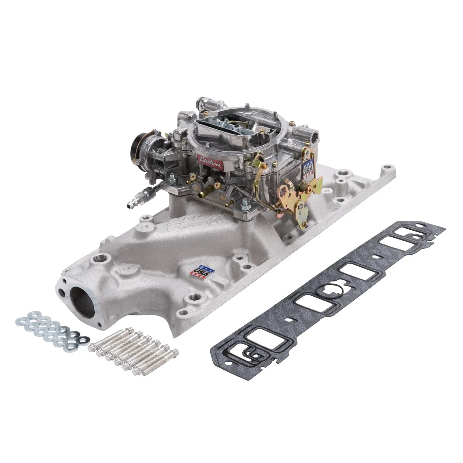 Edelbrock 2031 Sizeingle-Quad Manifold And Carb Kit