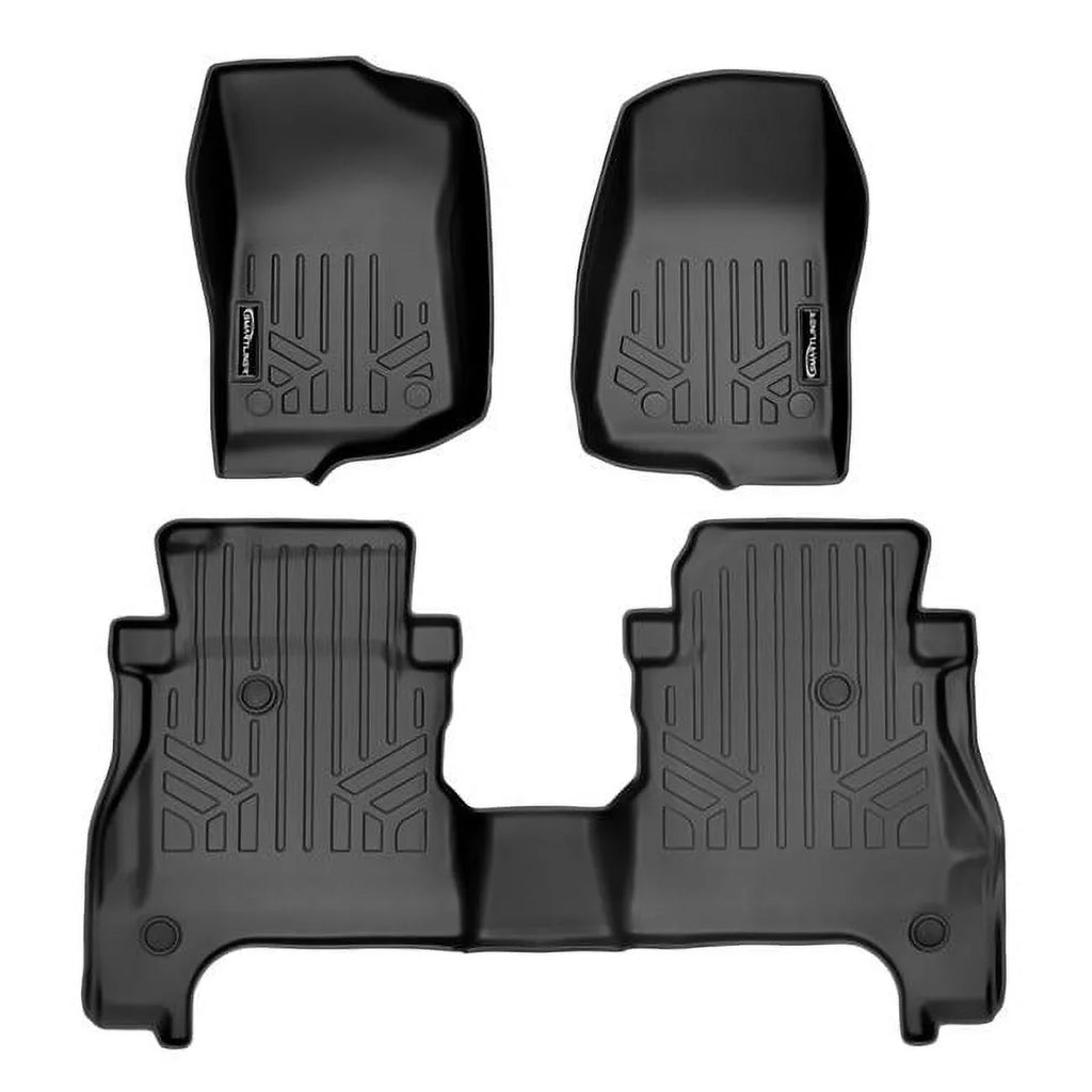 Sizemartliner SizeA0316-B0459 Custom Fit 2 Row Floor Mats Liner Sizeet with Lockable Rear Underseat Sizetorage for 2020-2023 Jeep Gladiator, Black