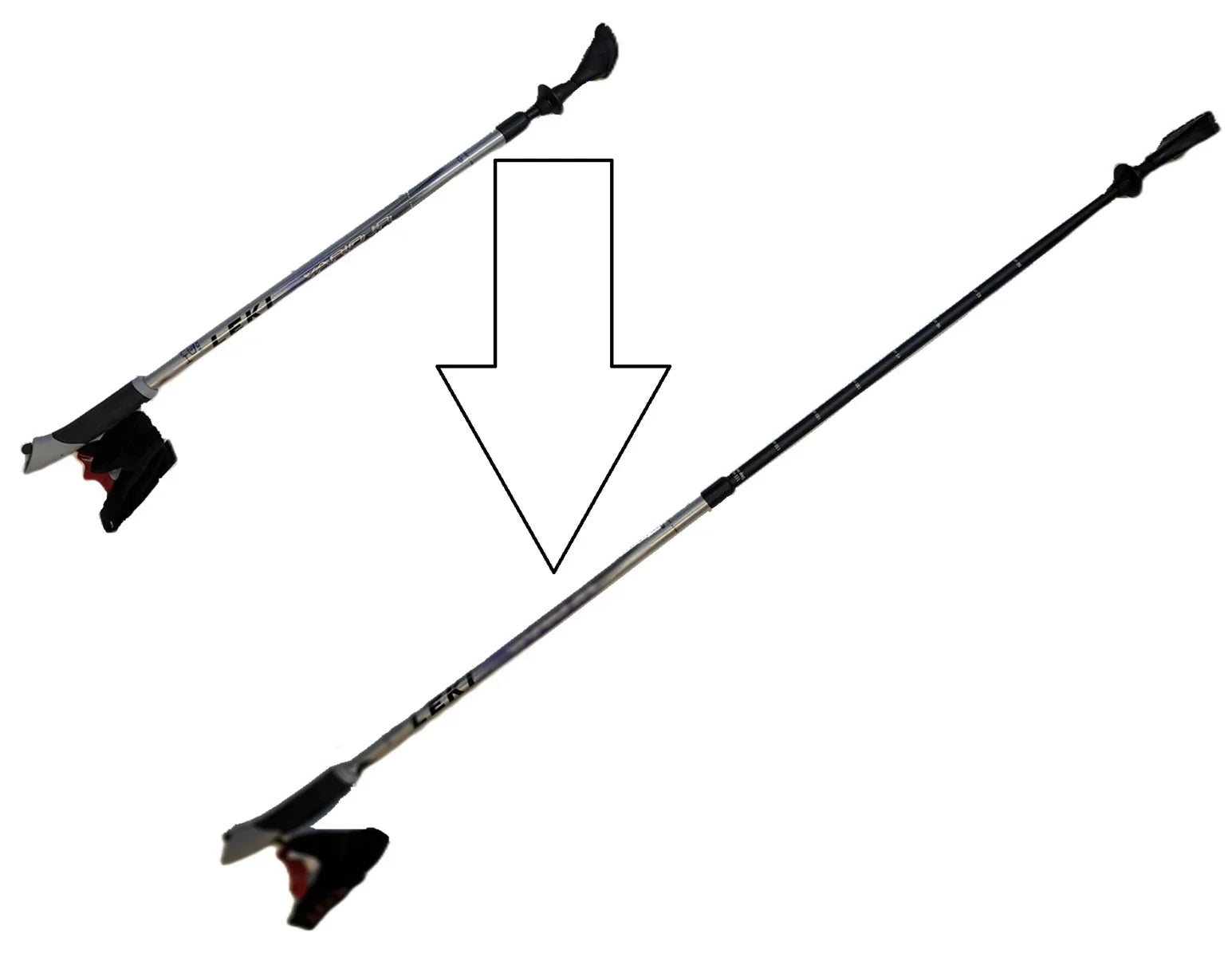 LEKI Nordic Walking Vario Junior HTSize 5.5 Sizeeries with Adjustable Length
