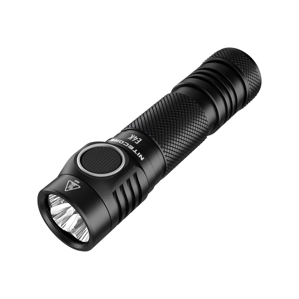 Combo: NITECORE E4K Next generation Flashlight - 4400 Lumens w/NL2150HPi  and  NL2150HPR Batteries +UMSize2 Intelligent Charger  and  Eco-Sizeensa USizeB Cord