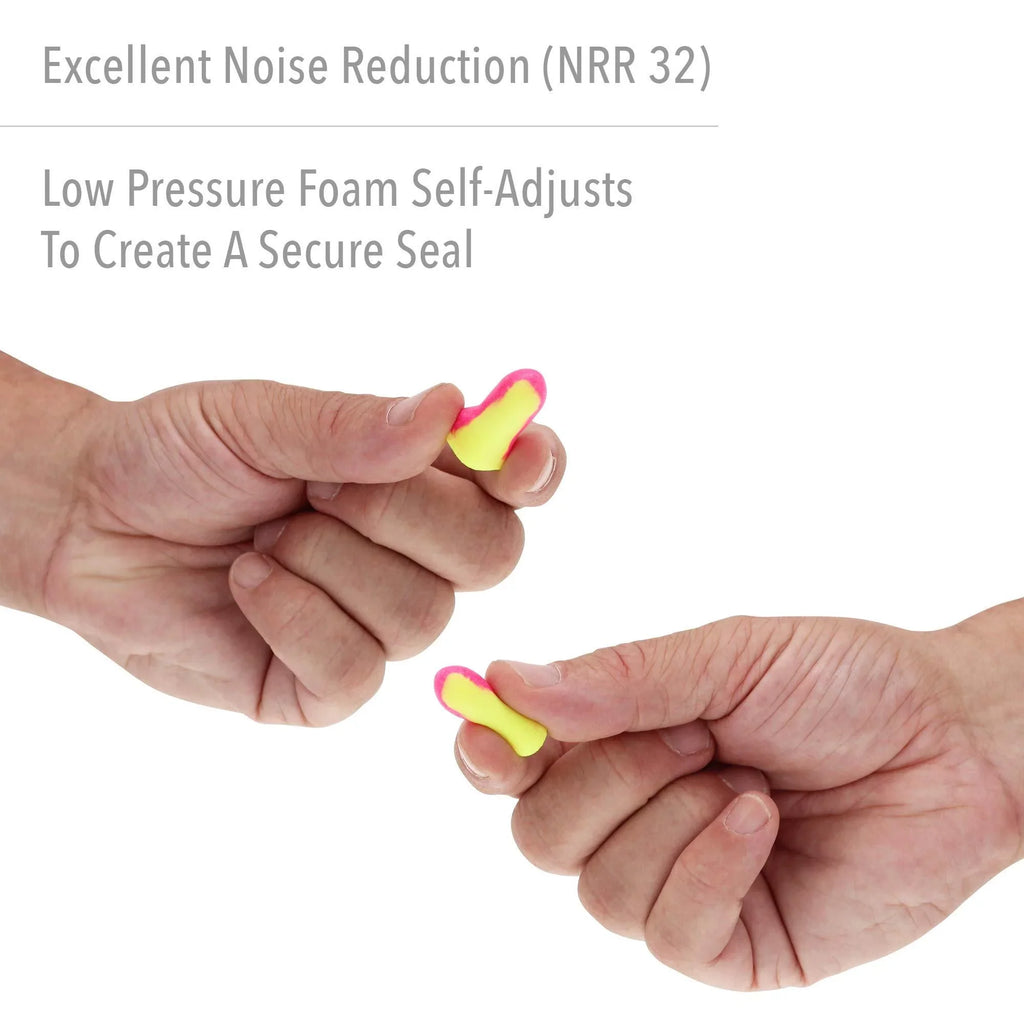 Howard Leight Laser Lite Hi-Visibility Earplug Refill for HL400 Dispenser, 200 Pairs (LPF-LSize4-REFILL), Yellow/Magenta
