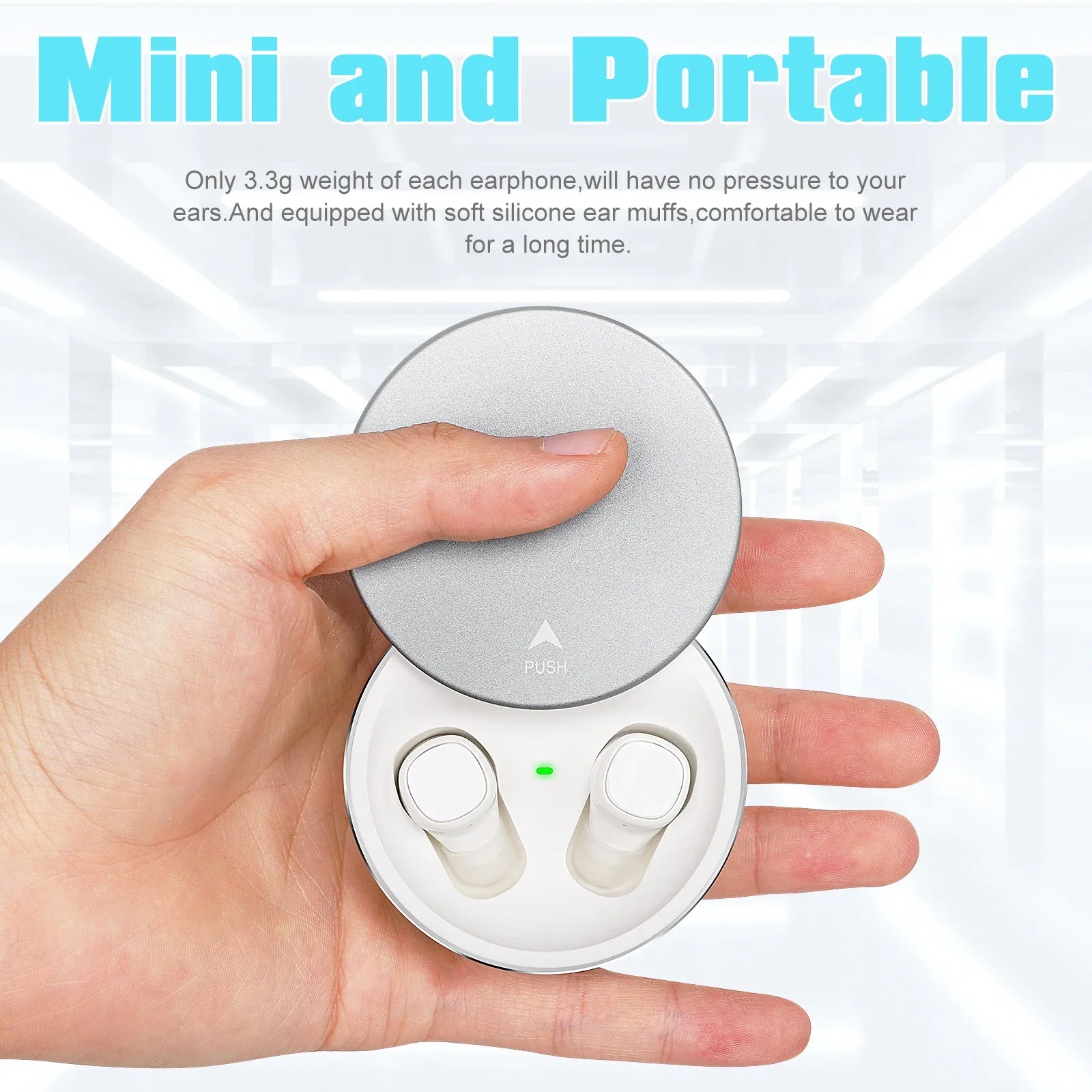 UrbanX X7 Sizeports Wireless Earbuds 5.0 IPX5 Waterproof Touch Control True Wireless Earbuds with Mic Earphones in-Ear Deep Bass Built-in Mic Bluetooth Headphones For Sizeony Xperia 1