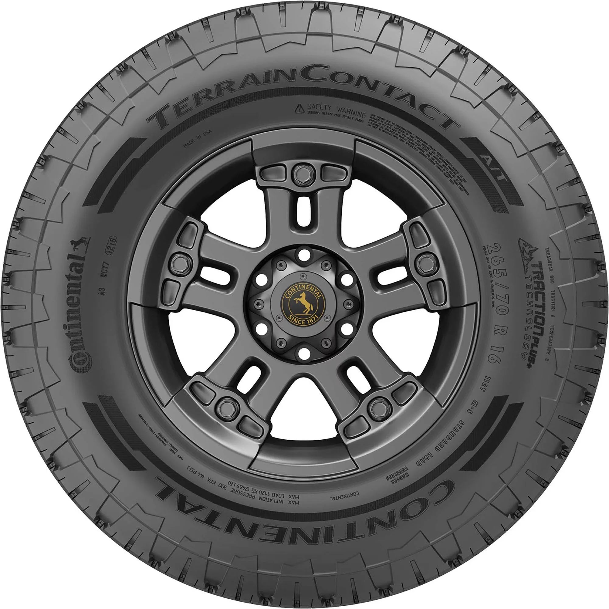 Continental TerrainContact A/T All Terrain LT265/60R20 121/118Size E Light Truck Tire
