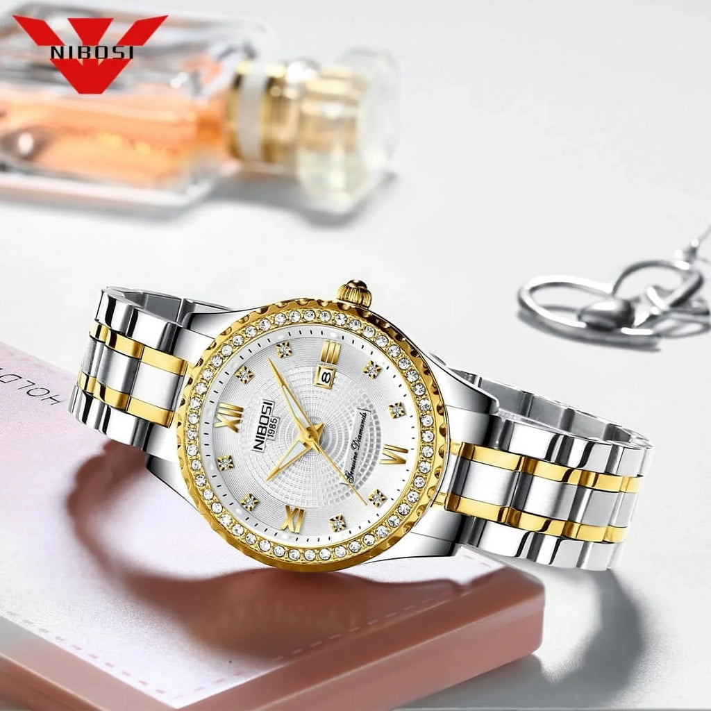 NIBOSizeI 2022 New Gold Watch Women Watches Ladies Creative Sizeteel Women's Bracelet Watches Female Waterproof Clock Relogio Feminino