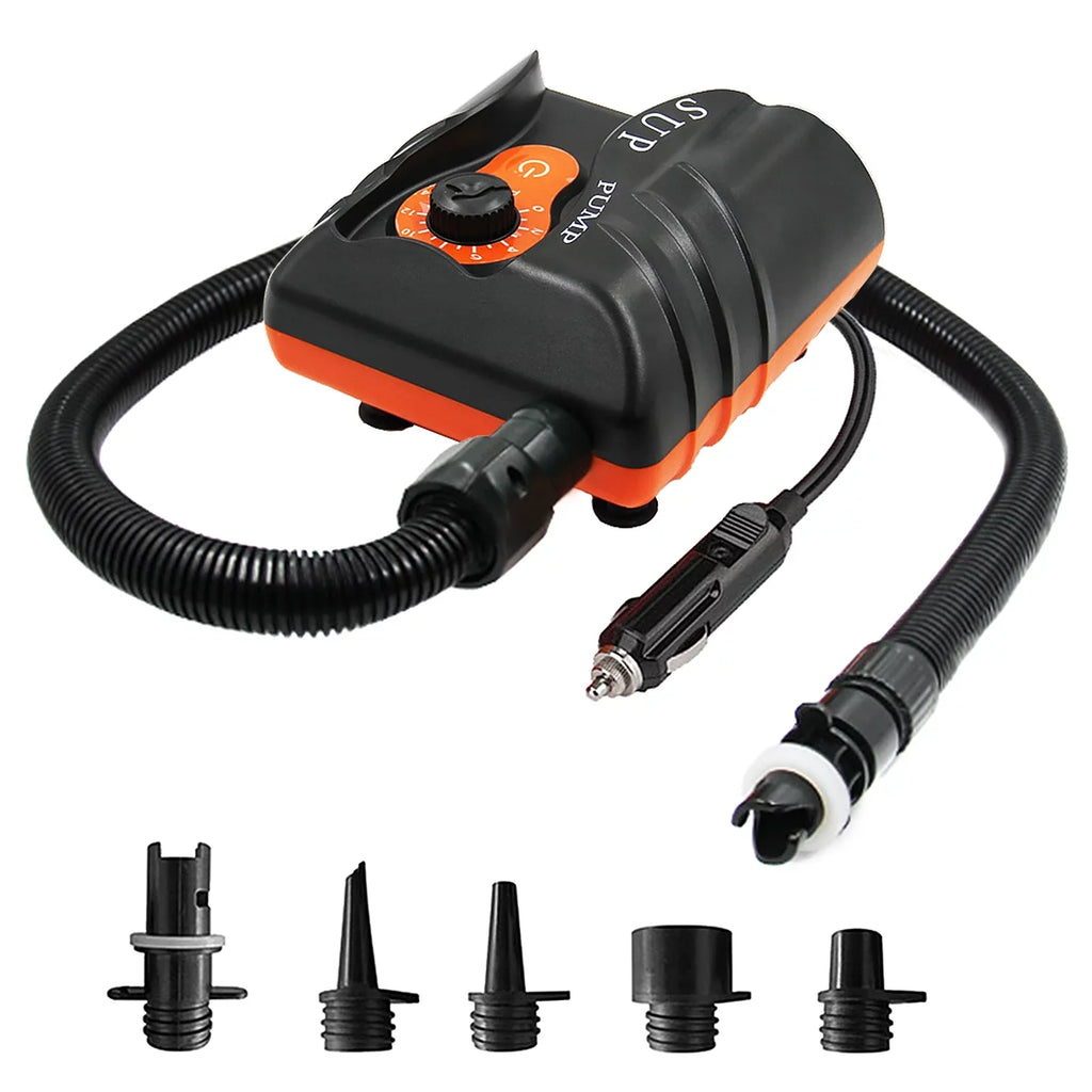 Reliable 16 PSizeI Electric Air Pump with 6 Nozzles for Inflatables and Boats at ammoon