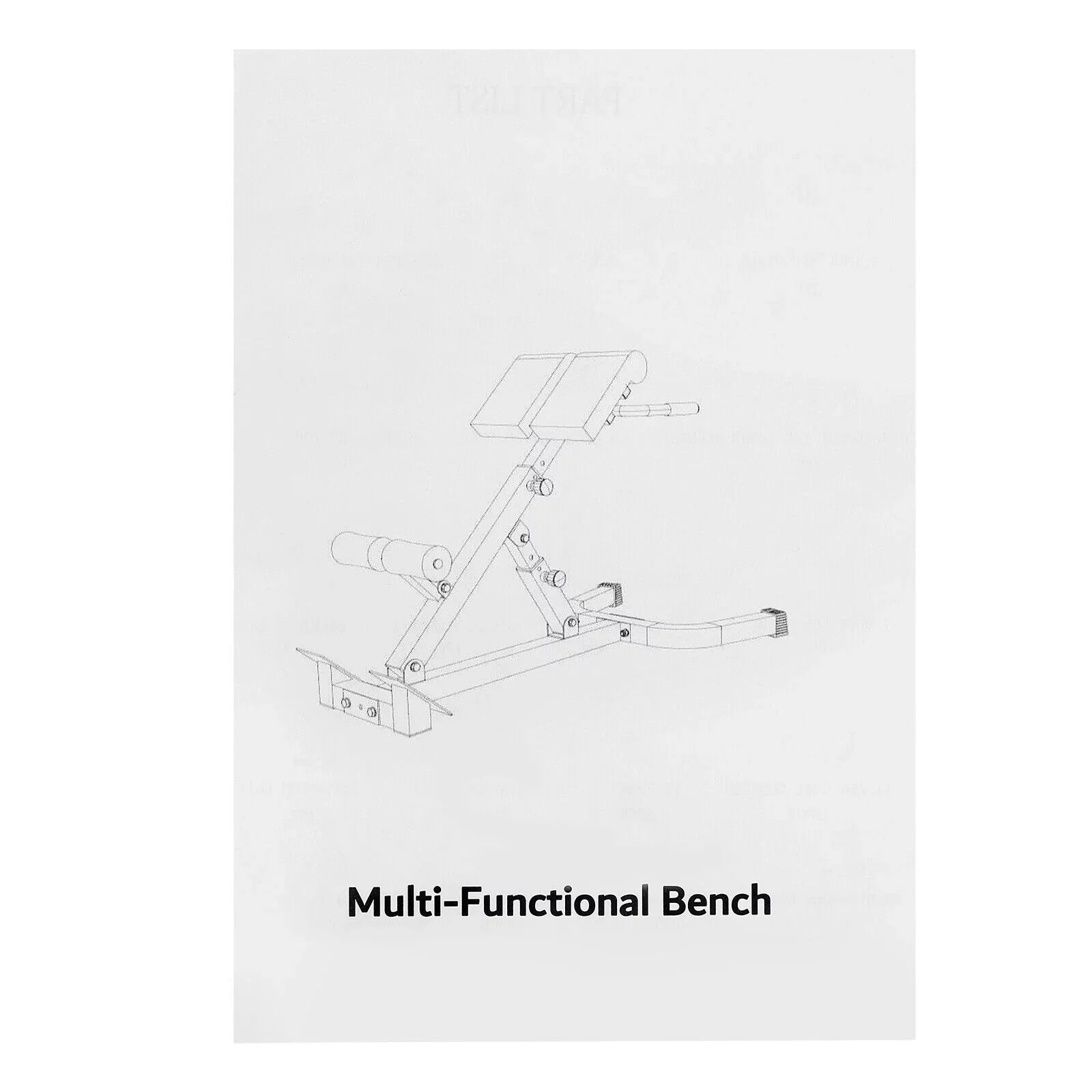 Roman Chair Back Extension Machine Hyperextension Bench with Angle Height Adjust