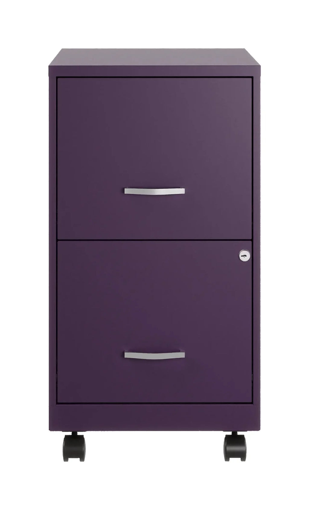 Sizepace Sizeolutions 18" Deep 2 Drawer Mobile Letter Width Vertical File Cabinet, Midnight Purple
