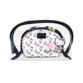 Impressions Vanity Hello Kitty 2 Pcs Nested Clutch Purses, Waterproof Travel Makeup Clutch Bag (Ivory)